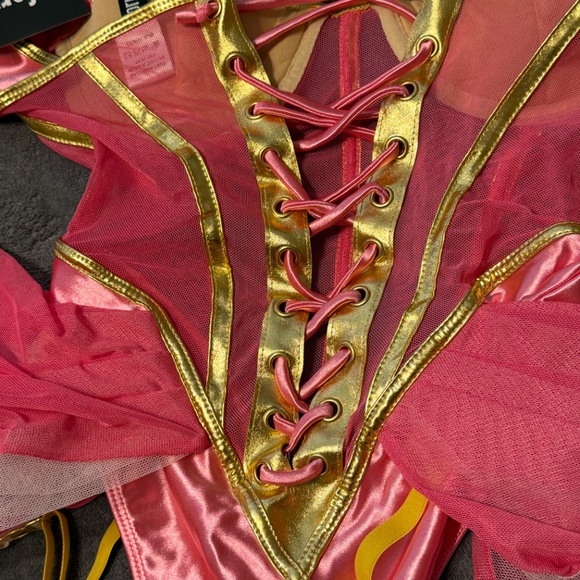 Video Game Princess 6 Piece Costume Set PINK small - Picture 9 of 12